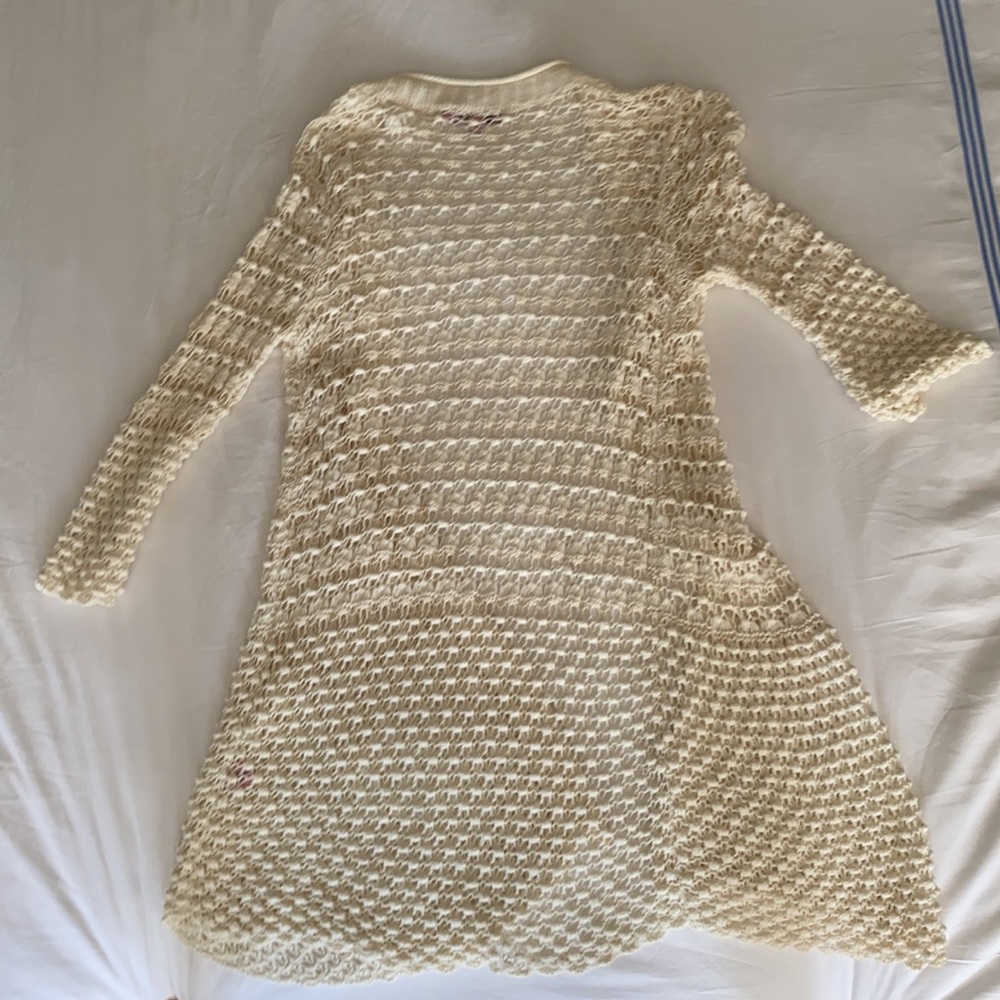 Coat Length Crotchet Sweater - Picture 5 of 10